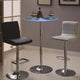 42" Transitioning LED Bar Table With Chrome Base and Glass Top