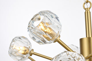 12 Light Pendant, Gold