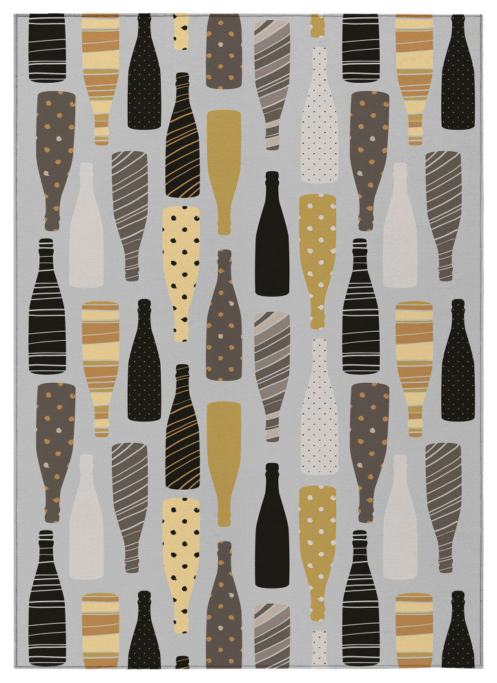 Indoor/Outdoor Kendall KE12 Silver Machine Washable 10' x 14' Rug