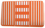 Sail, Sun, & Fun Beach Blanket Stripe Print Bath Mat, Orange, 17"x24"