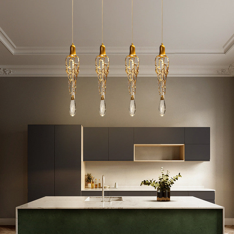 MIRODEMIÂ® Andora | Creative Crystal Chandelier with Clear Glass Drops, 9 Lights, Cool Light