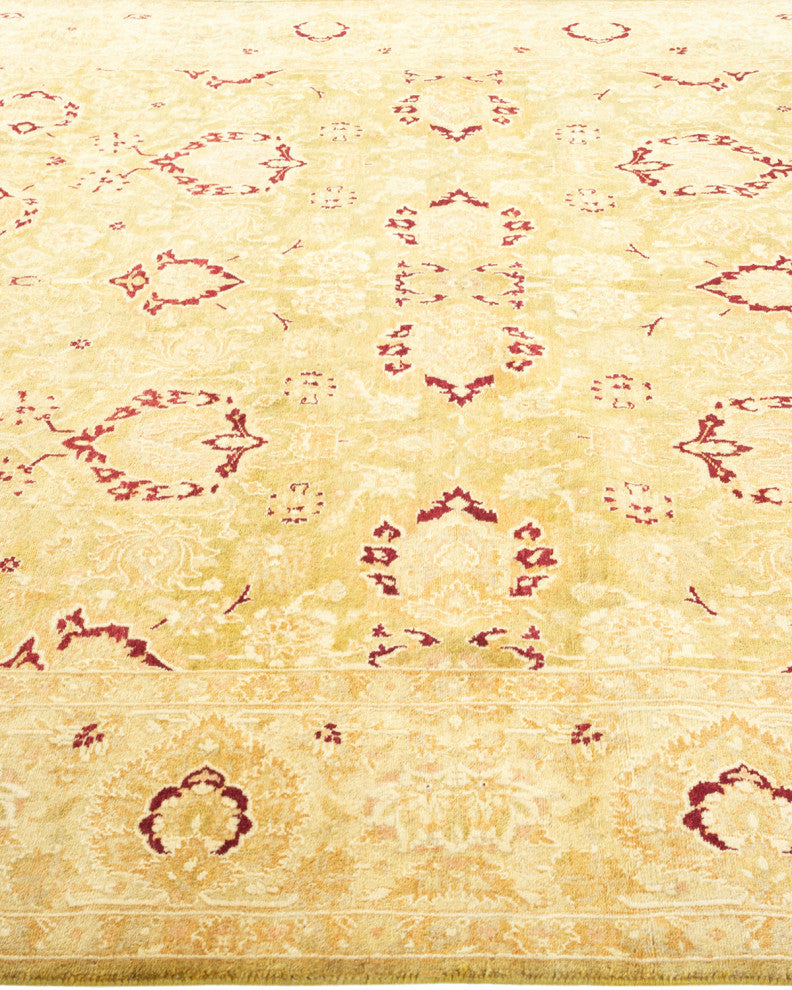Mogul, One-of-a-Kind Hand-Knotted Runner Green, 6'1"x13'0"