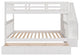 Gewnee Stairway Full-Over-Full Bunk Bed with Drawer,  Rail for Bedroom in White