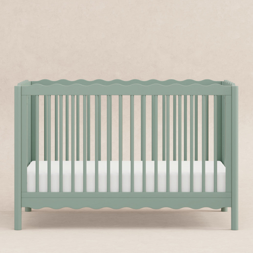 Swell 4-in-1 Convertible Crib With Toddler Bed Conversion Kit, Light Sage