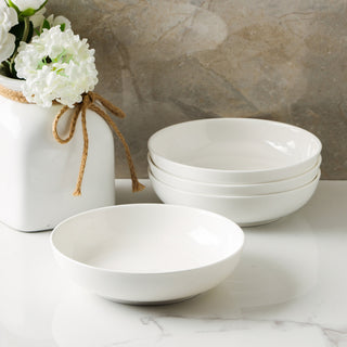 Stone Lain Gabrielle Bone China Dinnerware Set, White, 24-Piece