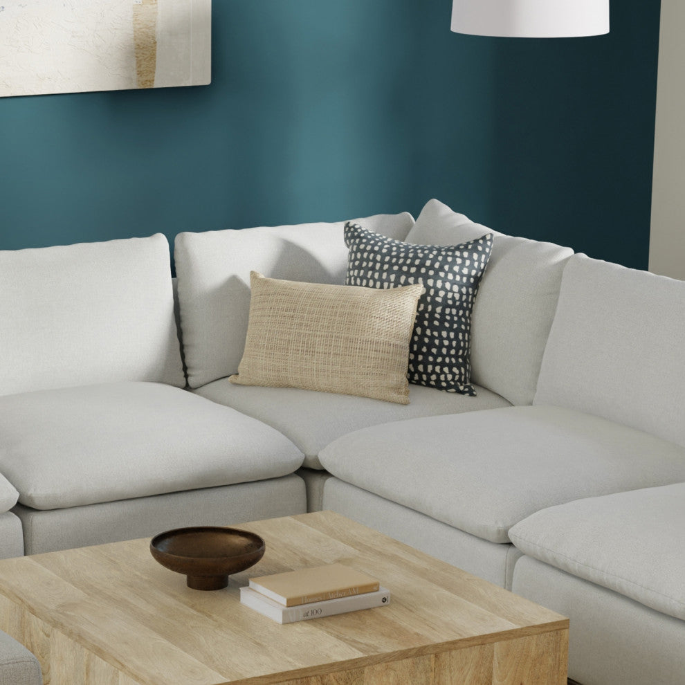 Jasmine Corner Sofa Module in Performance Fabric, Cloud Gray