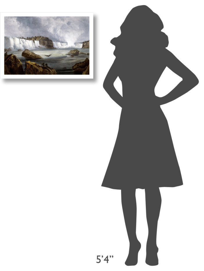"Niagara Falls Illustration in Wied-Neuwied" Paper Print by Karl Bodmer, 24"x17"