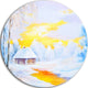 Frozen River In Winter, Landscape Round Wall Art, 11"