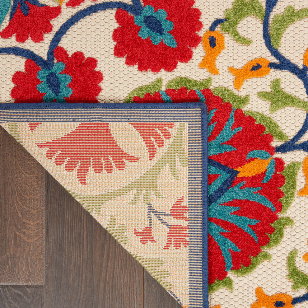 Nourison Aloha 9' x 12' Red/Multi Transitional Area Rug
