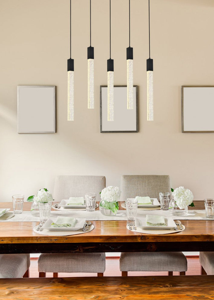 Wade 5-Light Pendant, Black