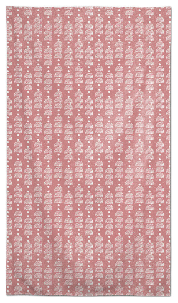 Rainbow Pattern Pink 58 x 102 Outdoor Tablecloth