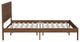 Kingston Solid Wood Platform Bed with Wooden Slats and Headboard, Brown, King