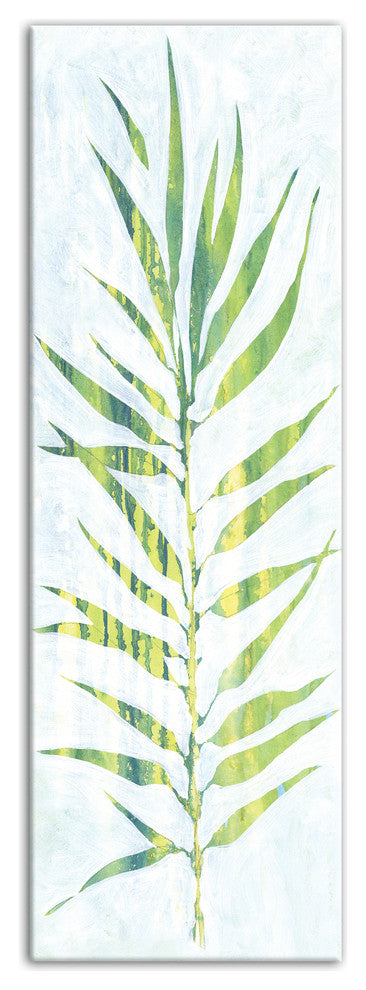 Watercolor Fern Leaf 12x36 Canvas Wall Art