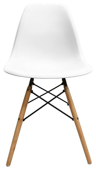 White, Modern Eiffel Dining Room Chair, Set of 4