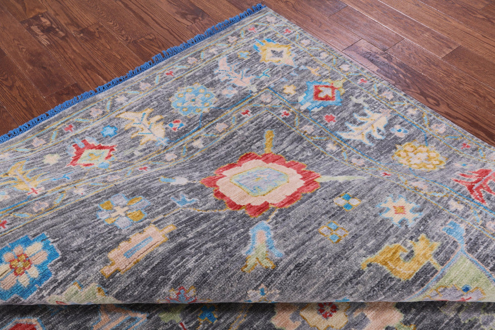 Turkish Oushak Hand Knotted Wool Rug 8' 11" X 11' 11" - Q15738