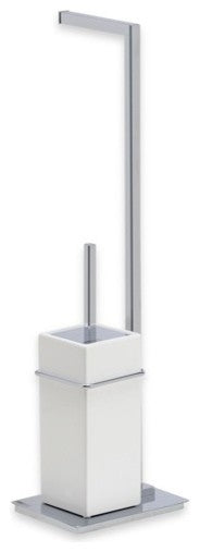 Free Standing 2-Function Bathroom Butler, Chrome