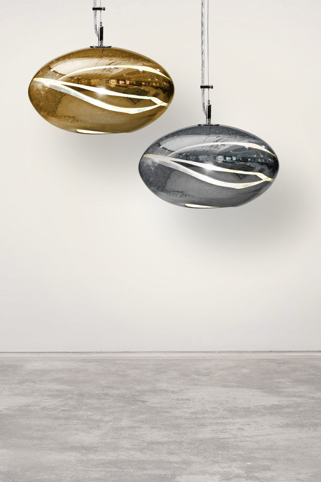 Orbit Pendant, The Vista Swirl Collection, Amber