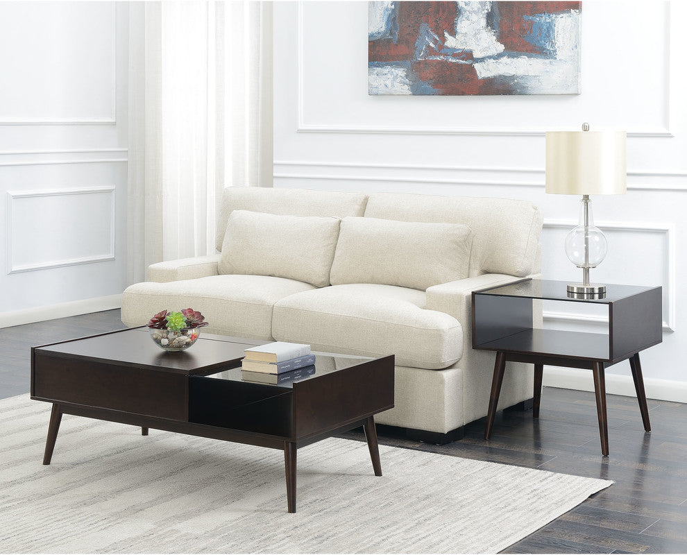 Picket House Furnishings Morgan Mid-Century Lift-Top Coffee Table, Espresso
