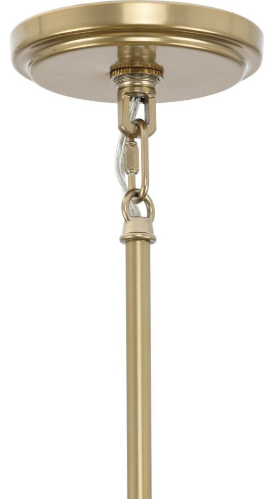 Lusail Collection Soft Gold Luxe Industrial Chandelier, 5-Light