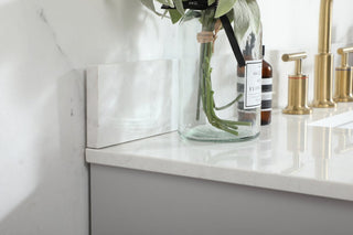 42" Single Bathroom Vanity, Gray, With Backsplash