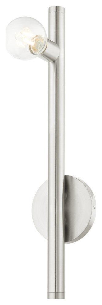 Brushed Nickel Modern, Urban, Scandinavian, Wall Sconce