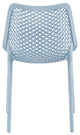 Mykonos Outdoor Patio Dining Chair (Set of 4), Sky Blue, Armless