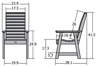 Weatherly Armchair, Coastal Teak