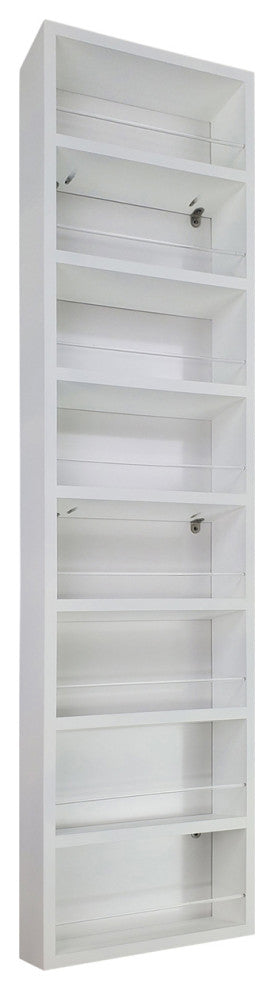 Citrus On the Wall Spice Rack 55"h x 14"w x 4.5"d, White Enamel