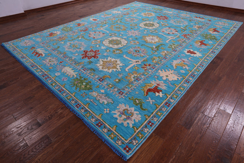 10' 6" X 13' 8" Turkish Oushak Handmade Rug - Q15727