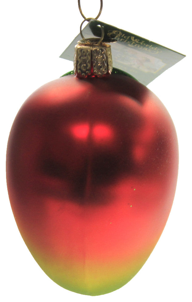 Mango - One Ornament 3.5 Inch, Glass - Delicious Fruit 28131.
