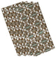 Beach Tile, Geometric Print Napkin, Aqua, Set of 4, Brown