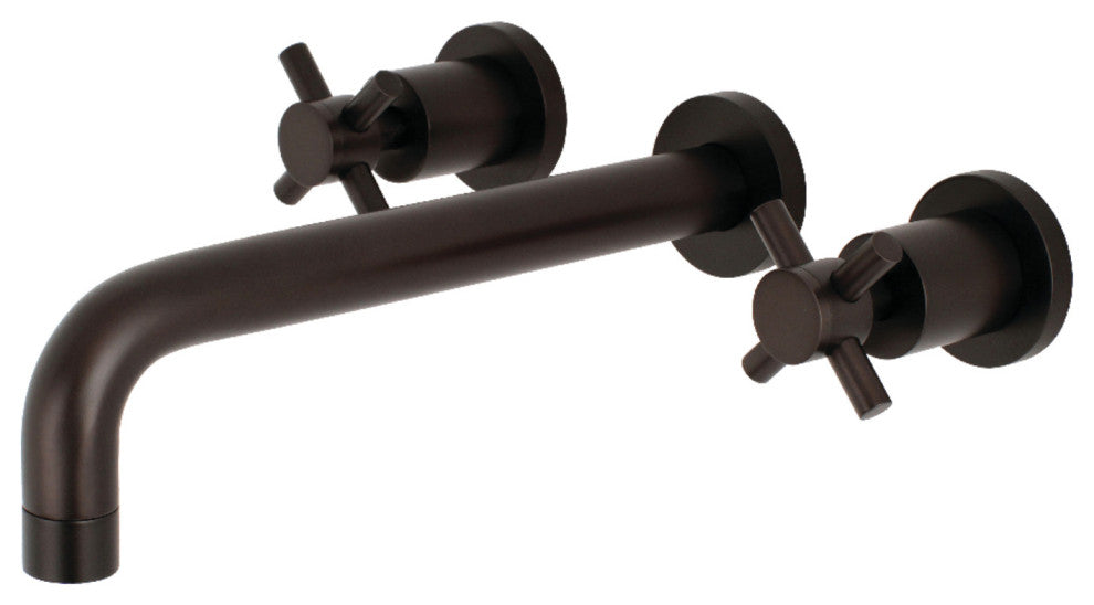 Kingston Brass Two-Handle Wall Mount Tub Faucet, Oil Rubbed Bronze