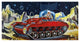 "Space Exploration Tank" Digital Paper Print by Retrotrans, 38"x20"