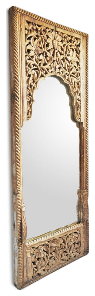 Tall Carved Window Facade Mirror 1