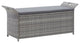 Vidaxl Storage Bench With Cushion Gray 54.3" Poly Rattan