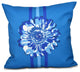 Flower Child 2, Floral Print Pillow, Blue, 26"x26"
