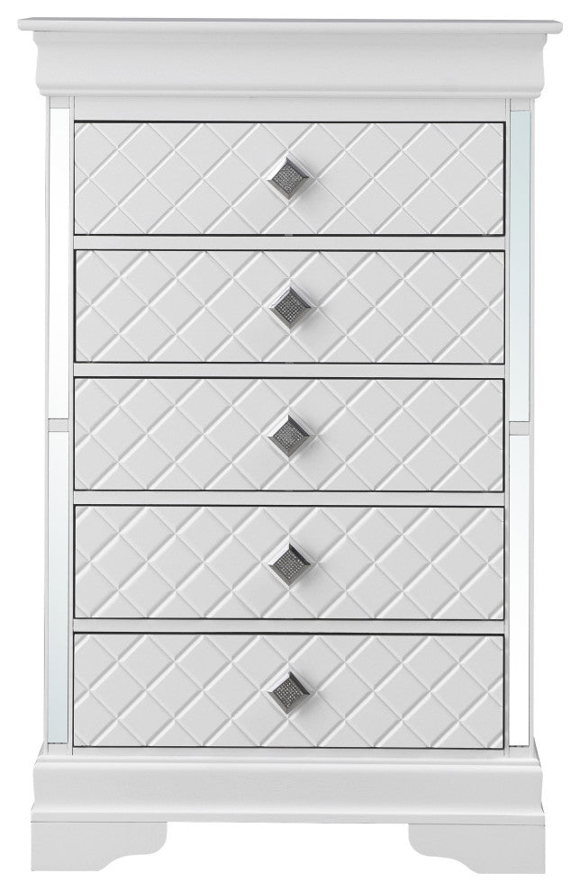 Verona 5-Drawer Chest, White
