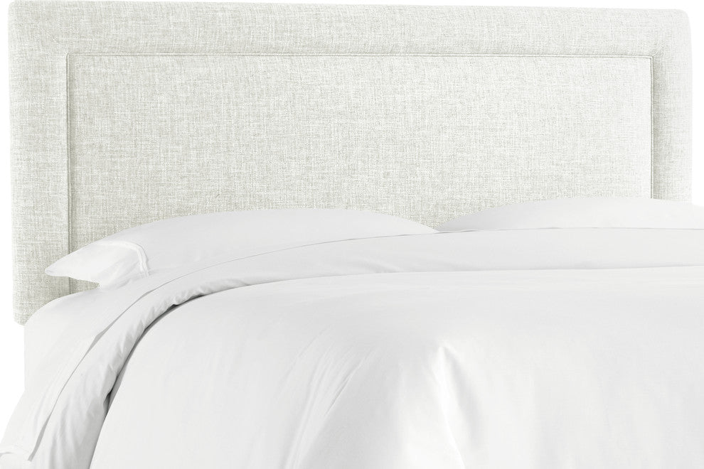Ana King Upholsterd Border Headboard, Zuma White