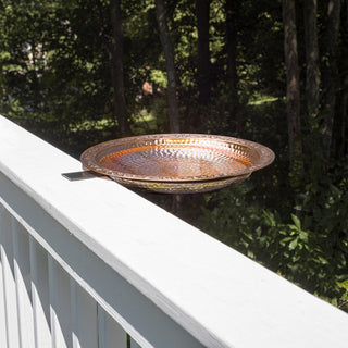 Pure Copper 18" Deck Mount Bird Bath By Good Directions