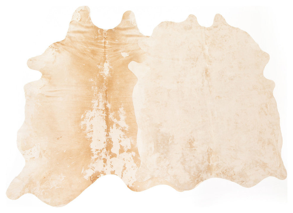 Harland Modern Cowhide Rug, Tan