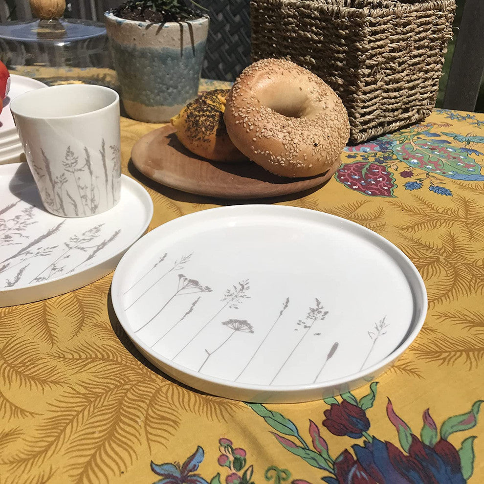 6 Piece Meadow Flower Plate Set