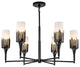 Sawgrass 6 Lt Chandelier in Black