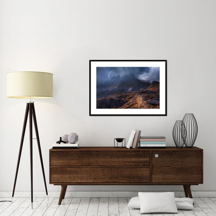 "Bergwetter" Framed Digital Print by Franz Schumacher, 44x32"