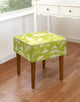 Chinoiserie Modern Vanity Stool, Chartreuse Green