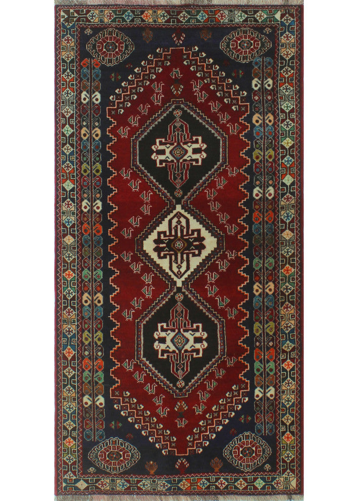 Fine Vintage Distressed Mehrangi Red Rug