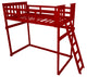 Mission Loft Bed, Tractor Red, Twin, End Ladder