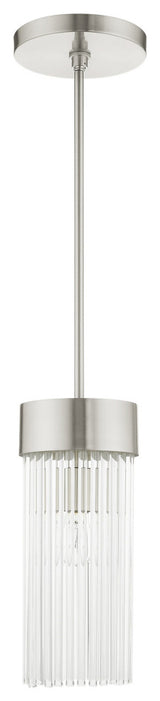 Livex Lighting Norwich 1 Light Brushed Nickel Single Pendant