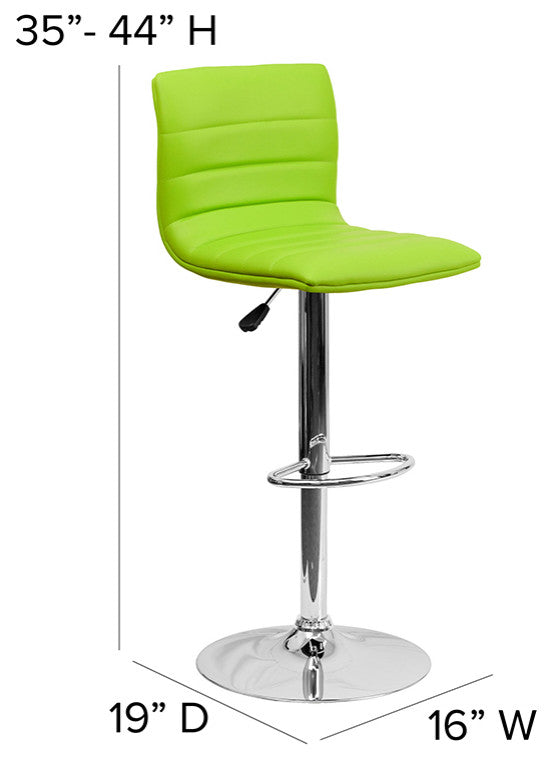 Green Vinyl Barstool