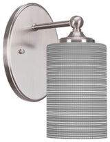 Capri 1-Light Wall Sconce, Brushed Nickel/Gray Matrix