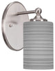 Capri 1-Light Wall Sconce, Brushed Nickel/Gray Matrix